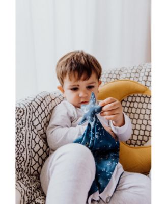 Baby Silky Soft Lovey Security Blanket With Top Plush Toy, Starry Night