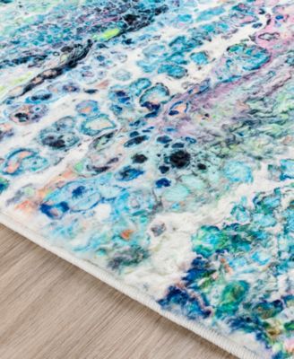 Kikiamo Washable KK20 8' x 8' Round Area Rug