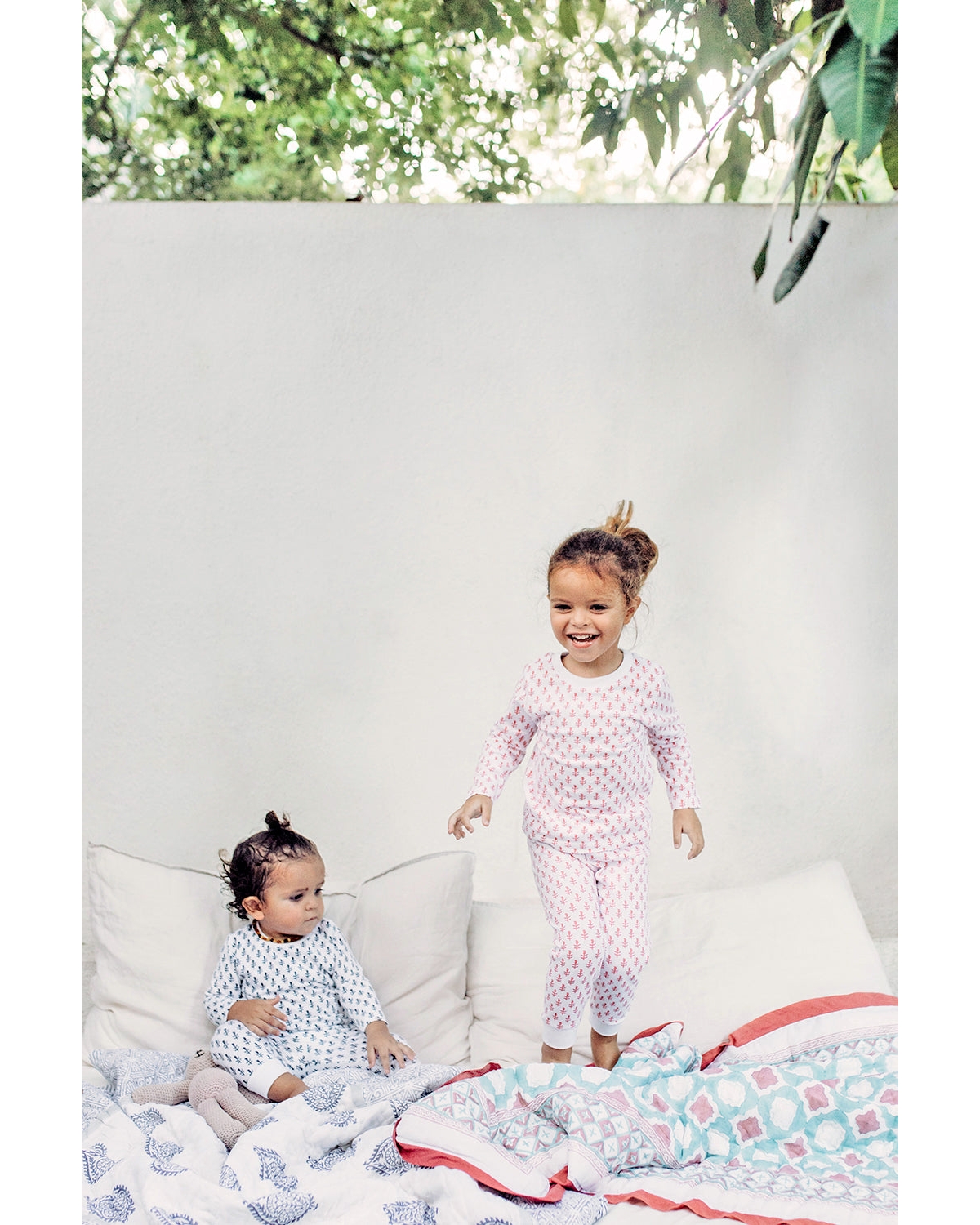 Gots Certified Organic Cotton Knit 2 Piece Pajama Set For Infant,(Size 6M), Girls - Pink city