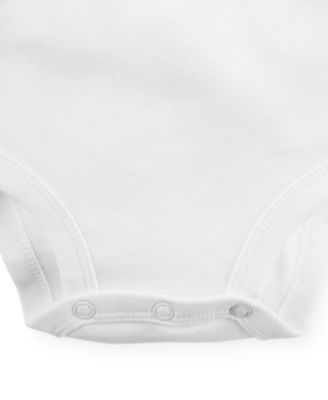 Baby Boys or Baby Girls Solid Long Sleeved Bodysuits, Pack of 4