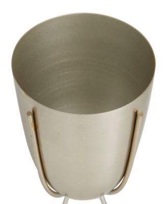 Metal Small Planter with Removable Stand Set of 2 