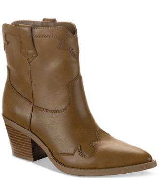 Sun + Stone - Brennaa Western Stitching Cowboy Booties