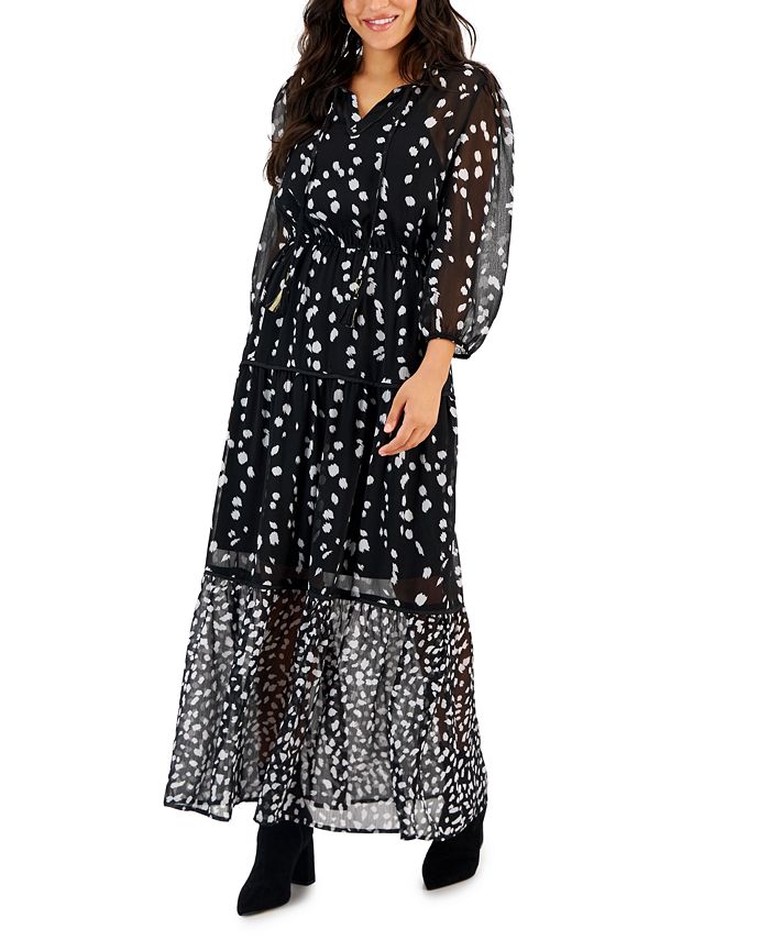 Tinsel Petite Printed 3/4Sleeve Maxi Dress Macy's