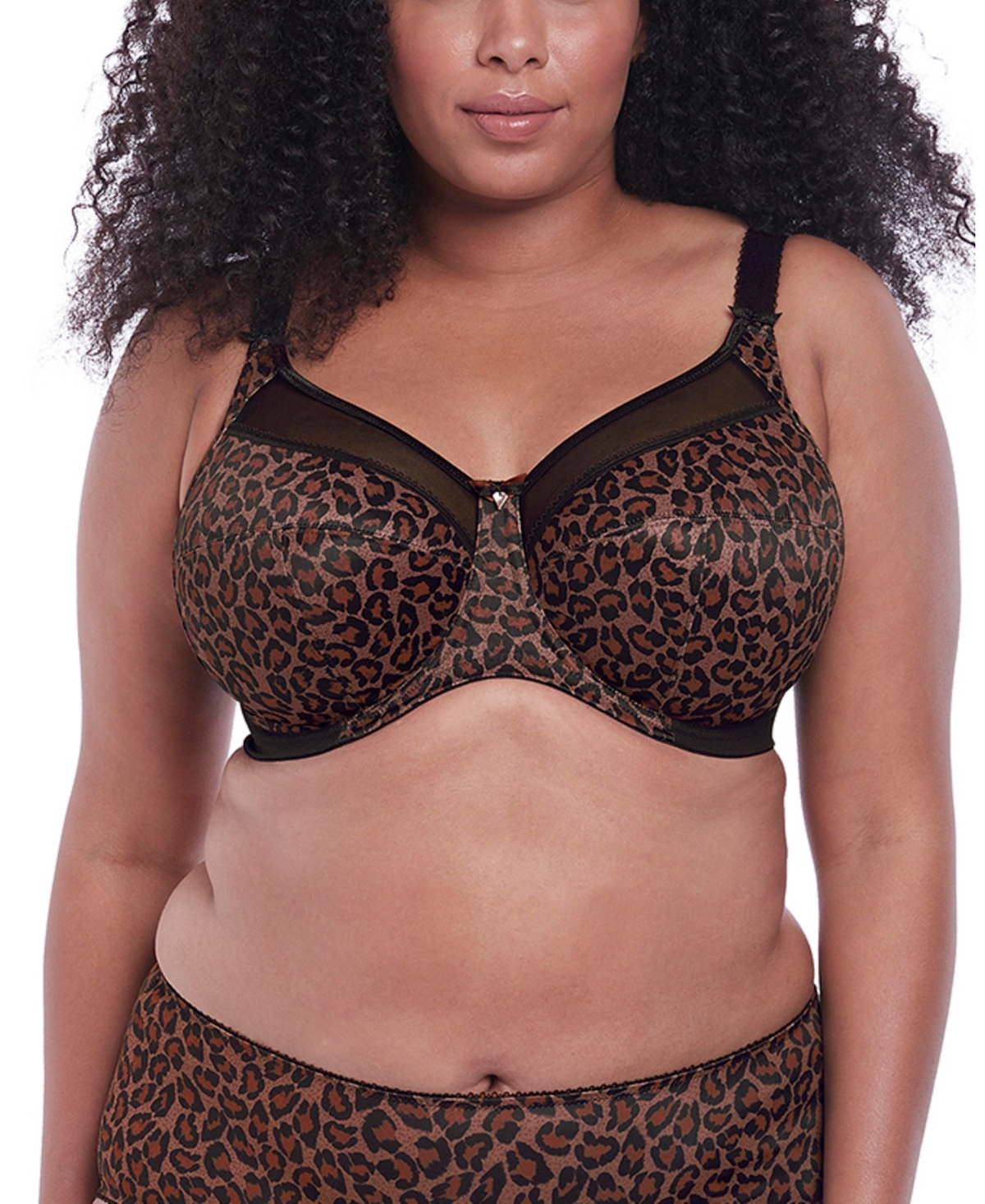 Shop Goddess Plus Size Kayla Underwire Banded Bra, Gd6162 In Dark Leopard
