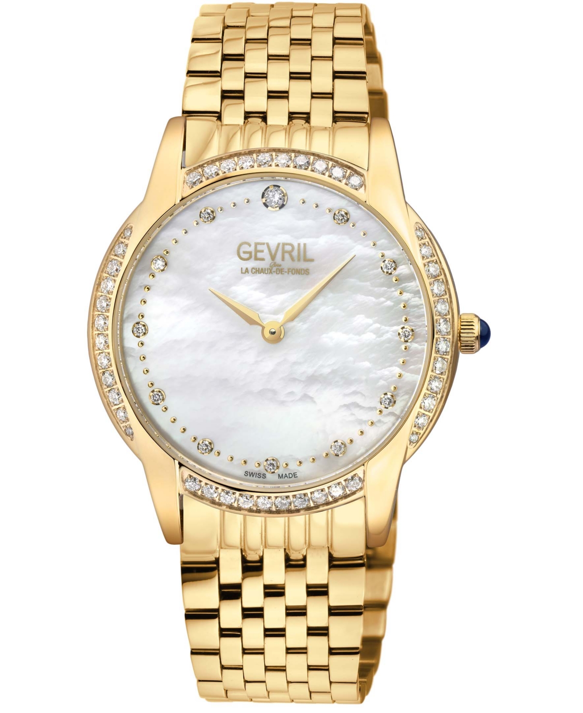 Gevril Women's Airolo Swiss Quartz Gold-tone Stainless Steel Watch 36mm