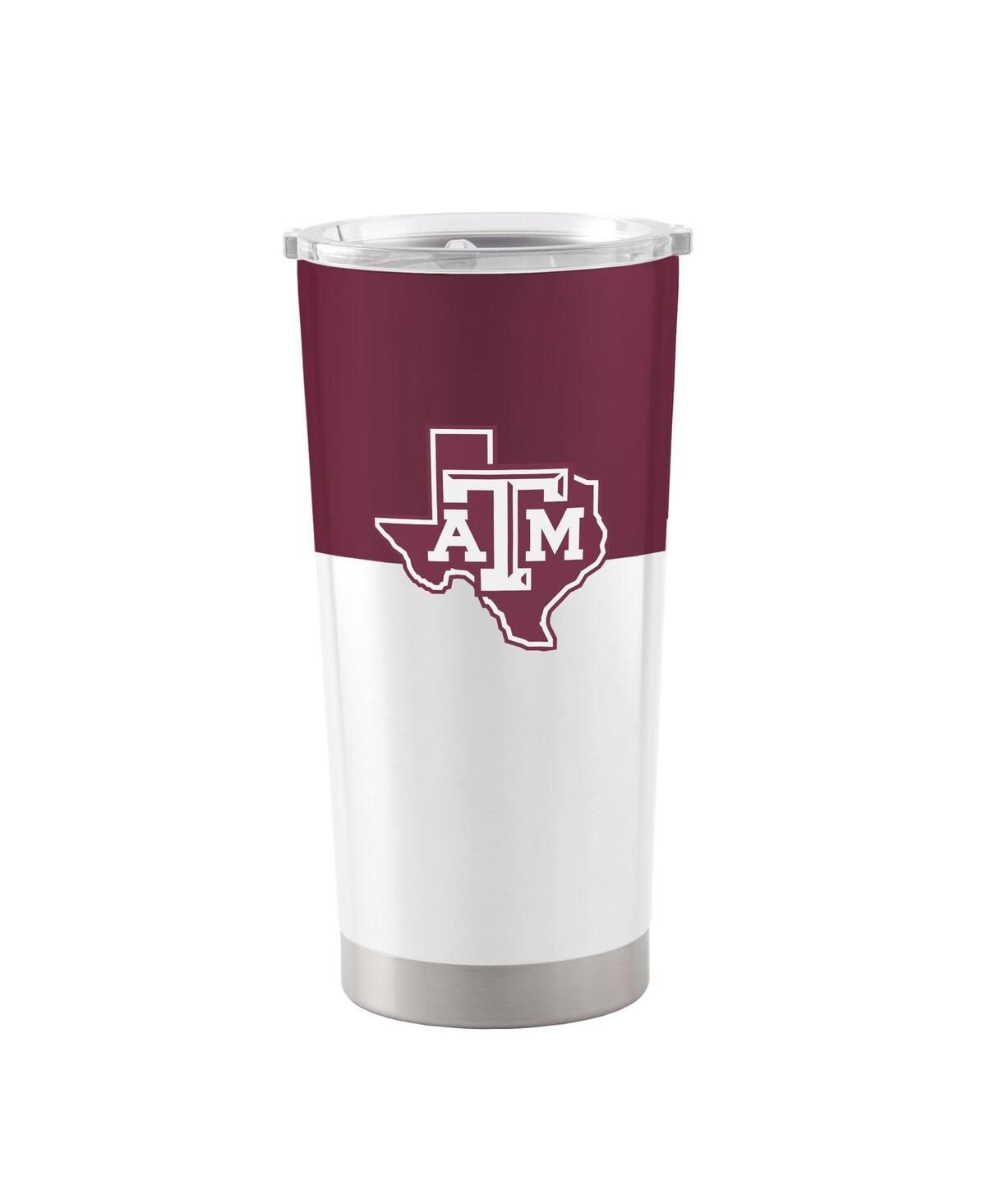 Logo Brands Texas A&m Aggies 20 oz Colorblock Stainless Tumbler In White,red
