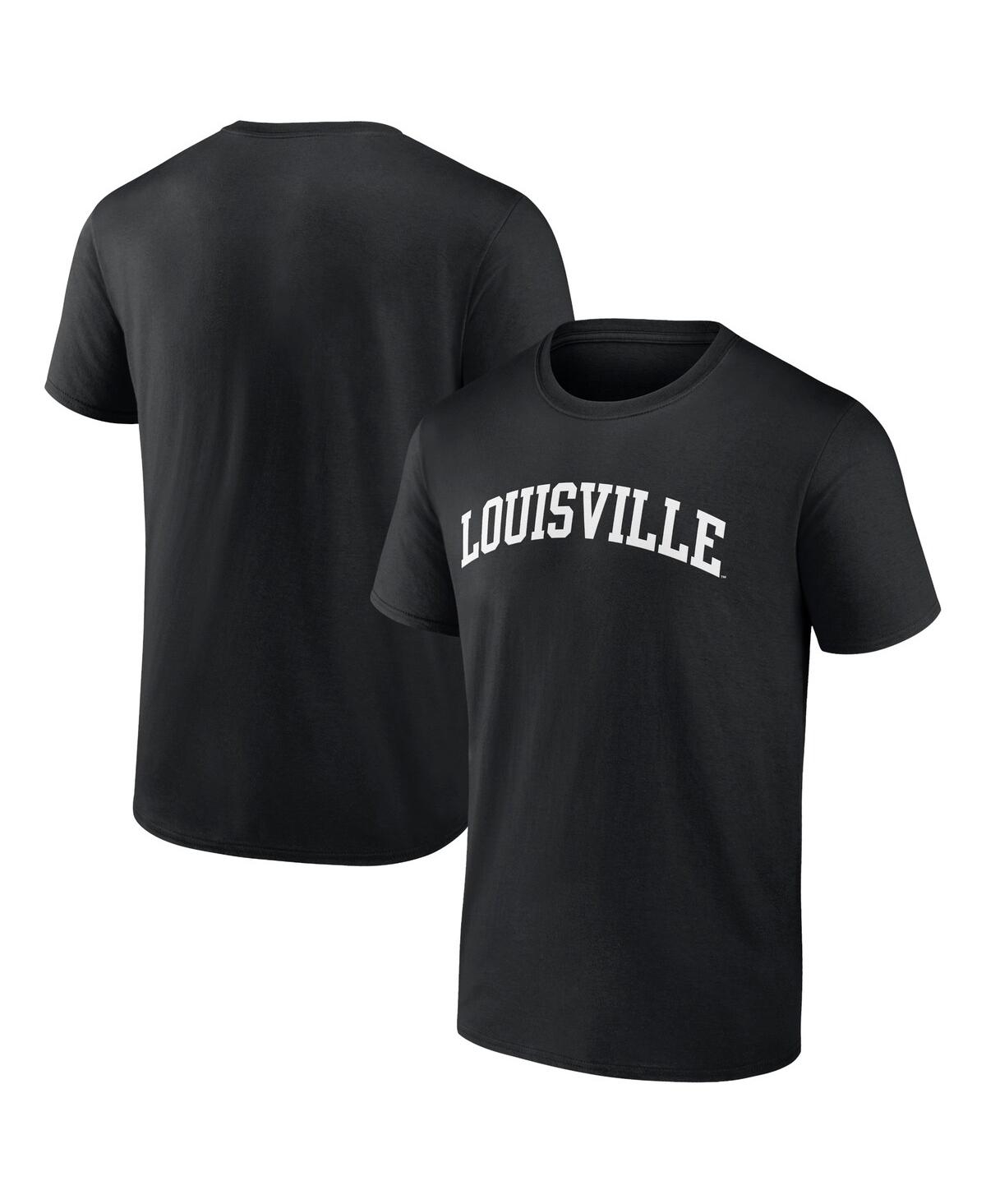 Fanatics Men's  Black Louisville Cardinals Basic Arch T-shirt