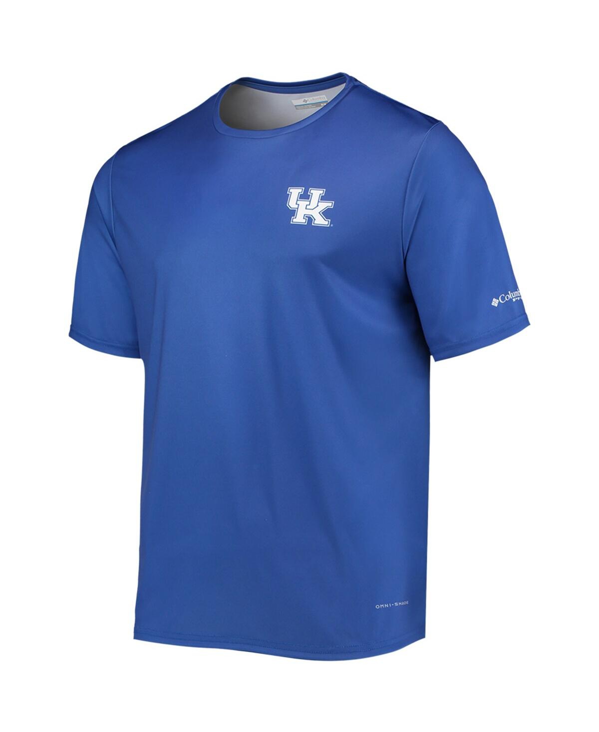 Shop Columbia Men's  Royal Kentucky Wildcats Terminal Tackle Omni-shade T-shirt