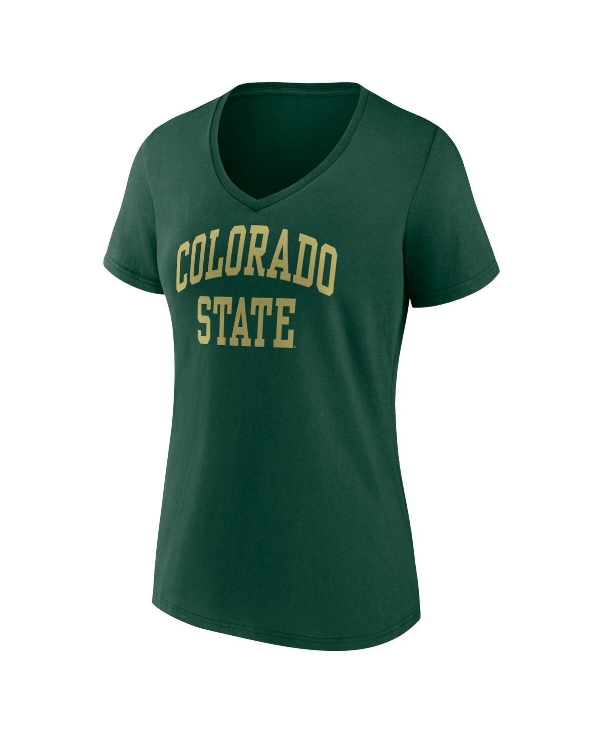 Women's FanaticsColorado State Rams Basic Arch V-Neck T-shirt - Green
