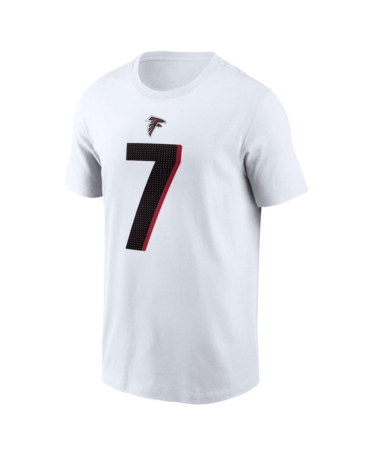 Nike Men's  Bijan Robinson White Atlanta Falcons Player Name And Number T-shirt In White