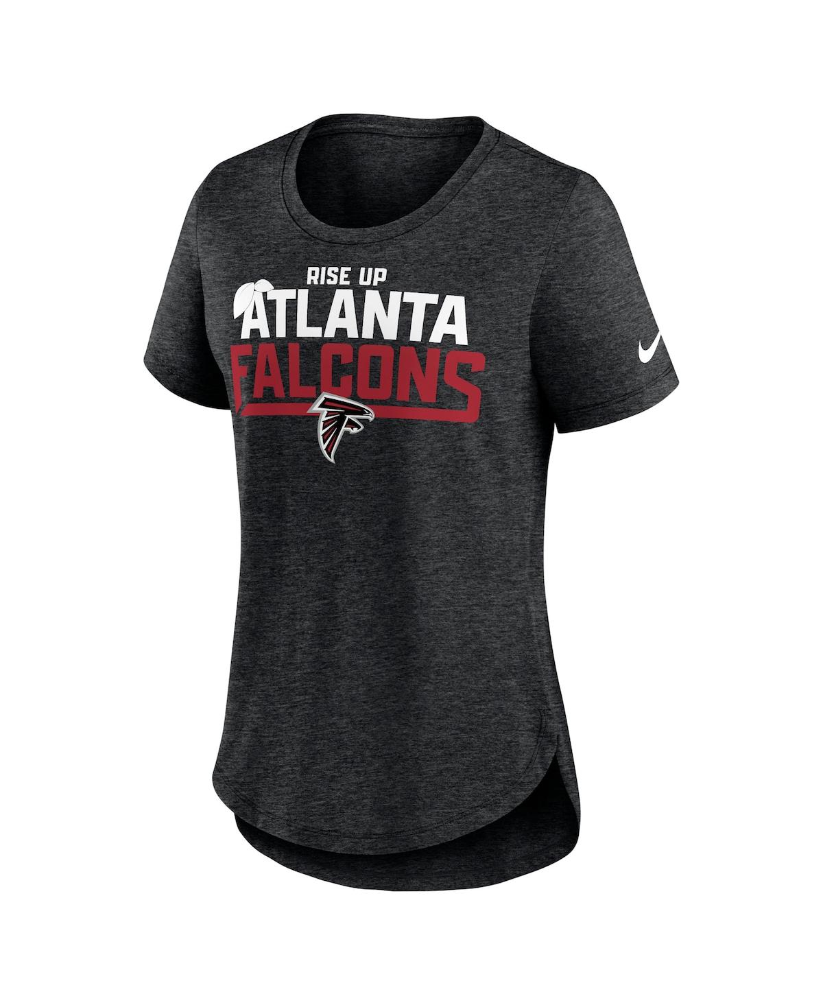 Shop Nike Women's  Heather Black Atlanta Falcons Local Fashion Tri-blend T-shirt