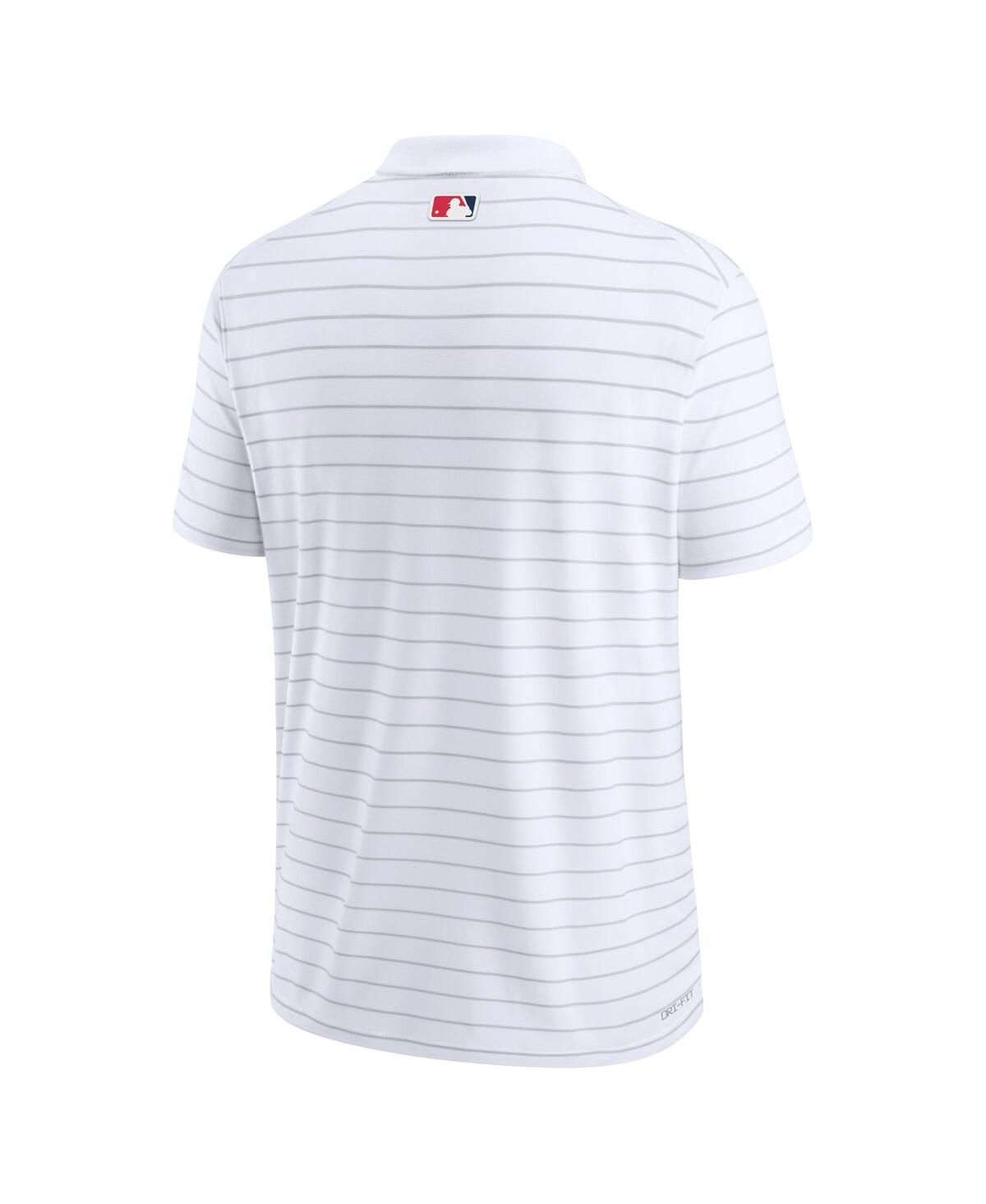 Shop Nike Men's  White Washington Nationals Authentic Collection Victory Striped Performance Polo Shirt