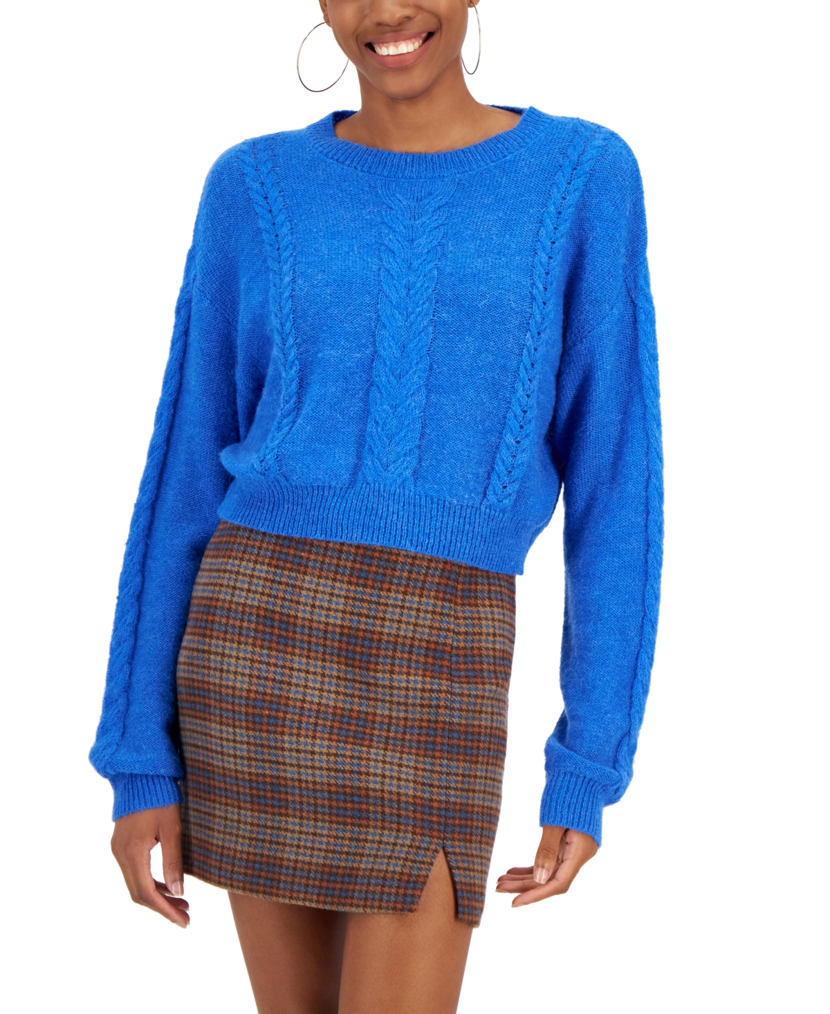 Women's Scott Twisted Cable-Knit Sweater - Blue