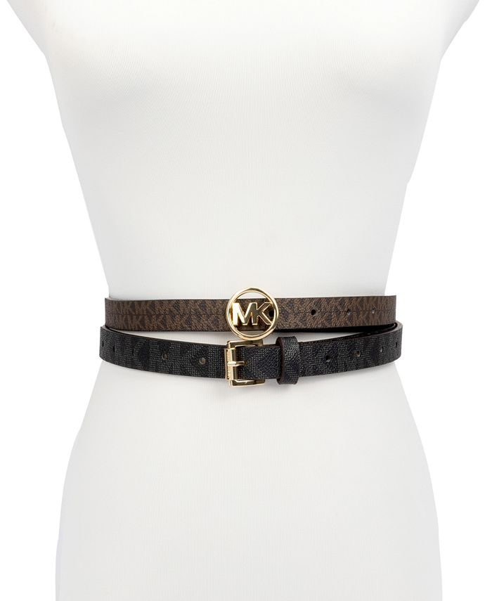 Michael Kors 2 Pack Square & Circle Logo Belts Macy's
