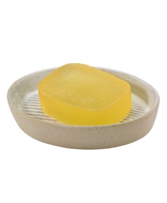 Drift Lines Textured Ribbed Ceramic Soap Dish