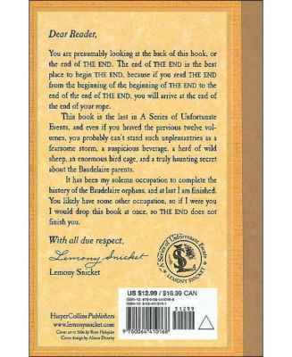 The End- Book the Thirteenth A Series of Unfortunate Events by Lemony Snicket