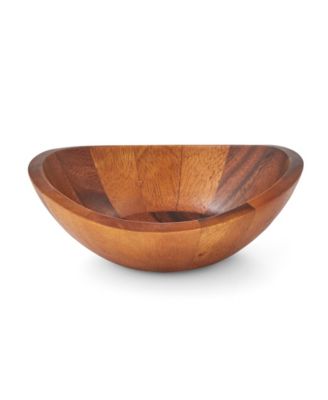 Nambe Braid Set of 4 Individual Wood 8" Salad Bowls