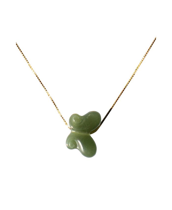 seree Butterfly Green jade pendant necklace Macy s
