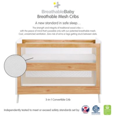 Breathable Mesh 3-in-1 Convertible Crib — Greenguard Gold Certified