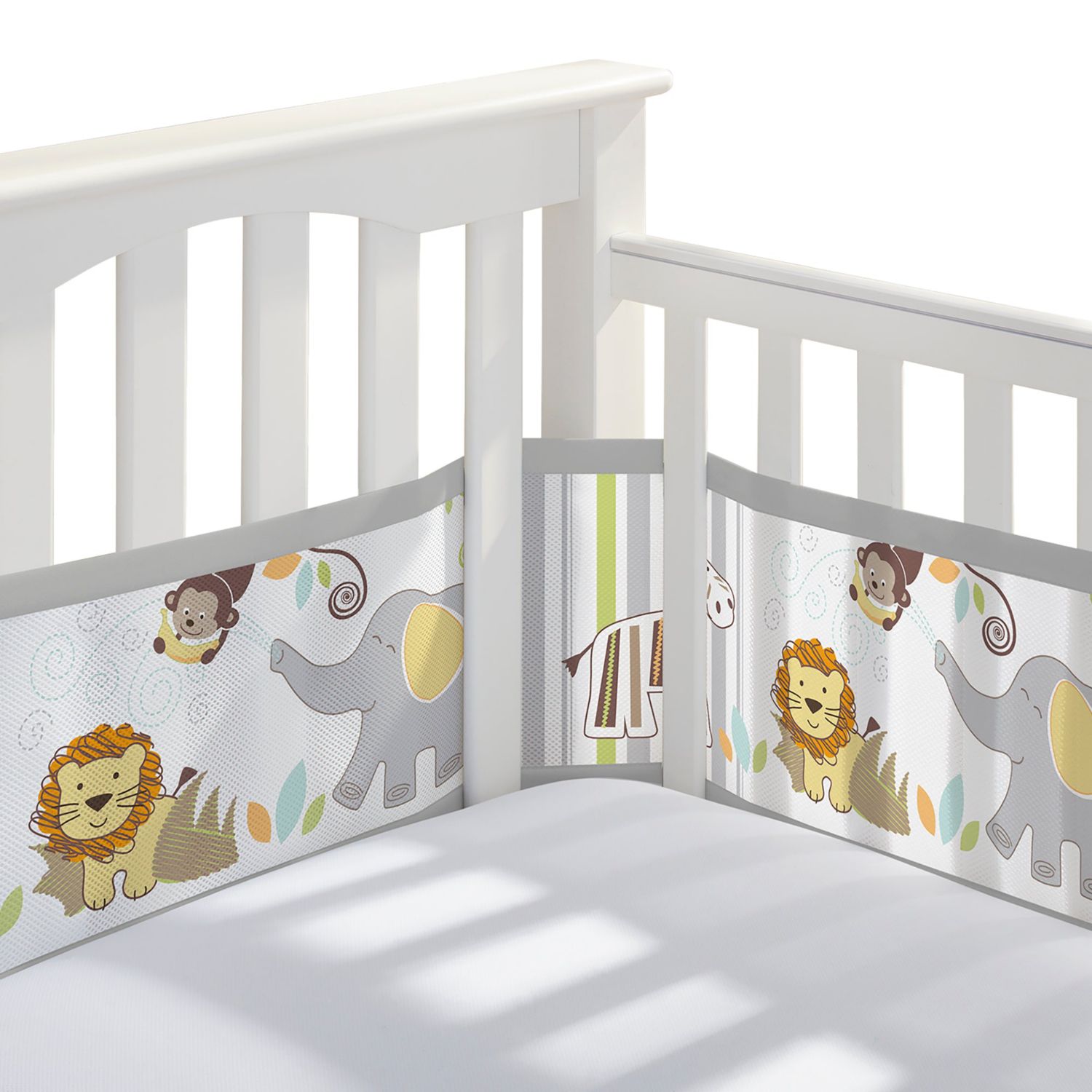 Breathable Mesh Liner for Full-Size Cribs, Classic 3mm Mesh (Size 4FS Covers 3 or 4 Sides)