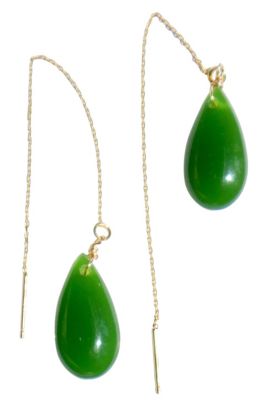 seree Waterdrop Lab jade drop earrings - Green 78$