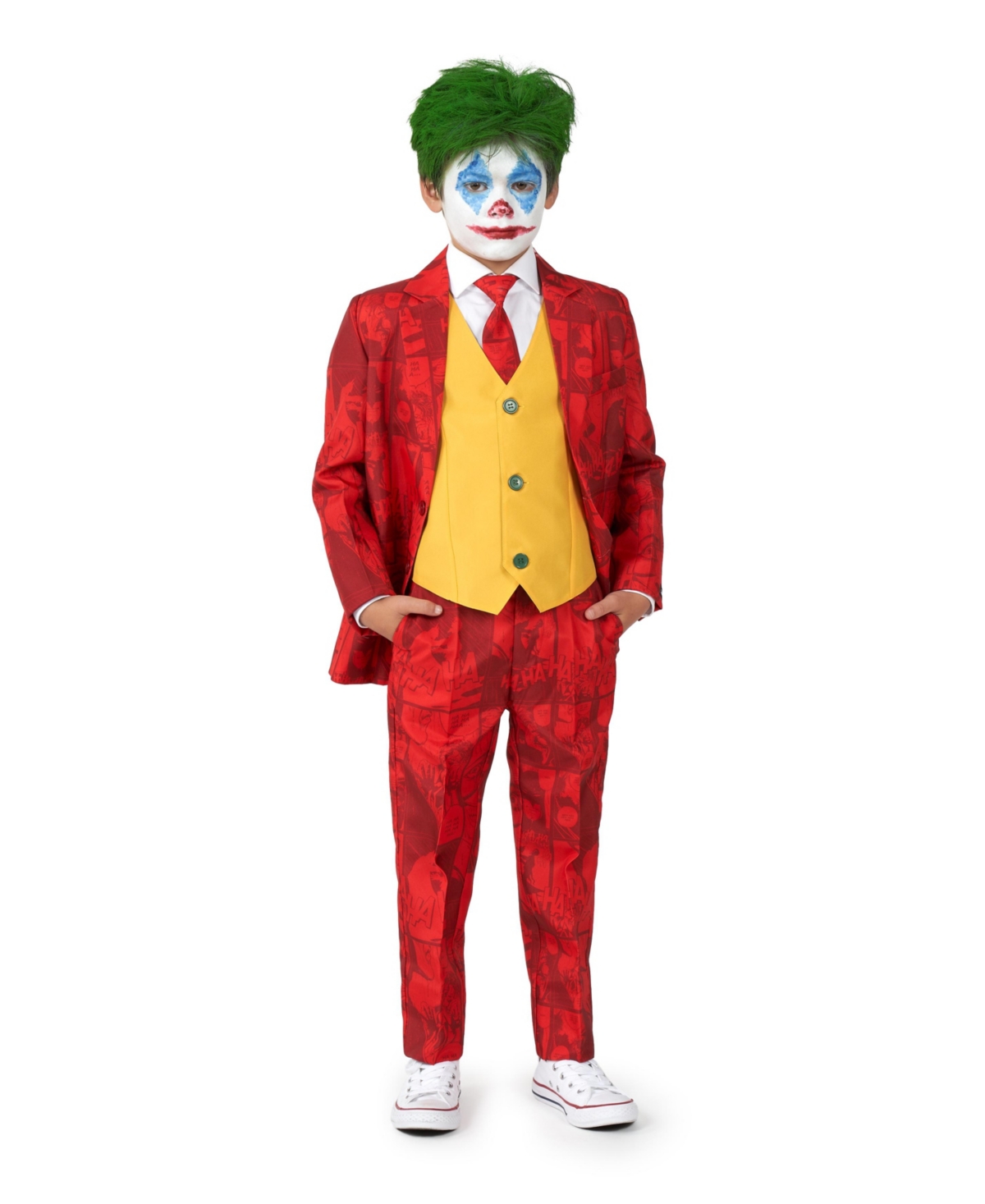 Suitmeister Big Boys Scarlet Joker Button Closure Suit Set In Dark Red