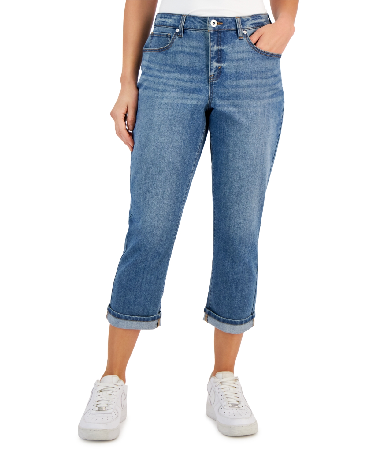 Style & Co Women's Mid-rise Curvy Capri Jeans, Created For Macy's In Overland