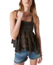 Lucky Brand Women's Lace-Embroidered Sleeveless Square Neck Tank Top -  Macy's