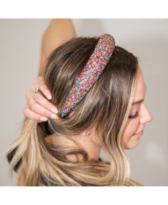 Women's Traditional Headband - Rainbow Dots
