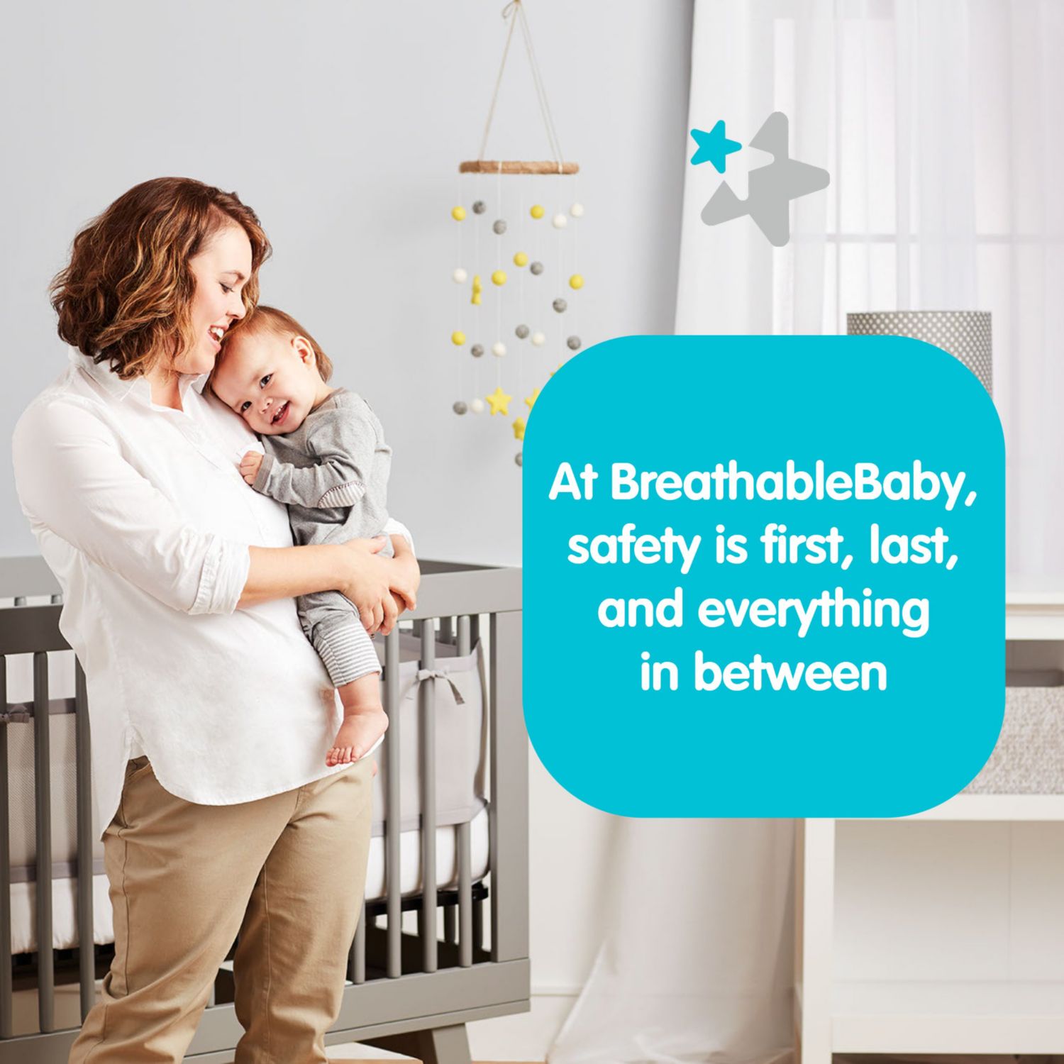 AirflowBaby Breathable Mesh Liner for Full-Size Cribs, 11"H (28cm) Essential 2mm Mesh (Size 4FS Covers 3 or 4 Sides)