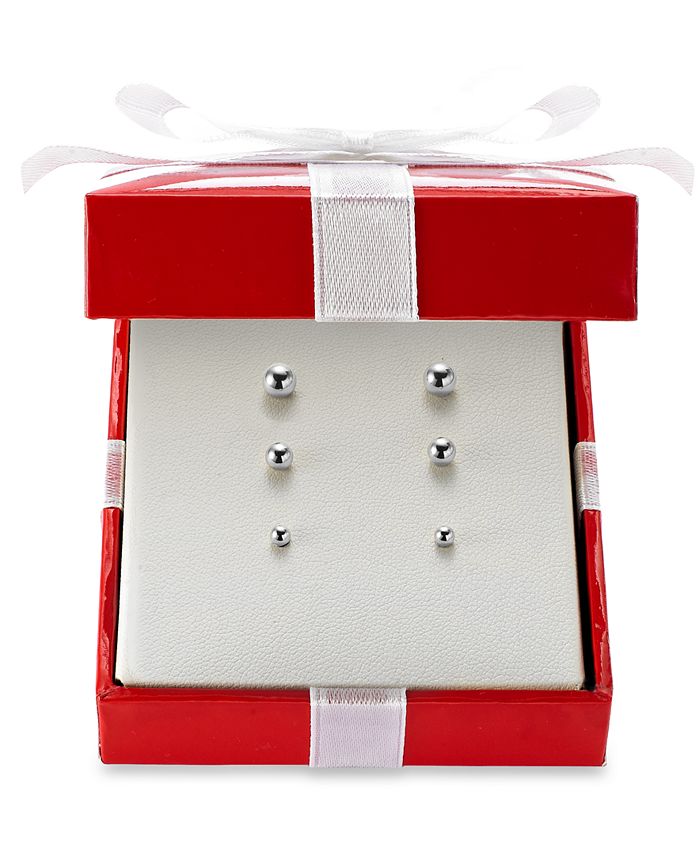 Macy's Ball Stud Earring Set in 14k Gold Macy's