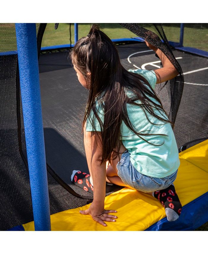 JumpKing 10' x 15' Rectangular Trampoline with Double Basketball Hoops