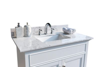 37 Inch Bathroom Vanity Top Stone Carrara New Style Tops With Rectangle Undermount Cera
