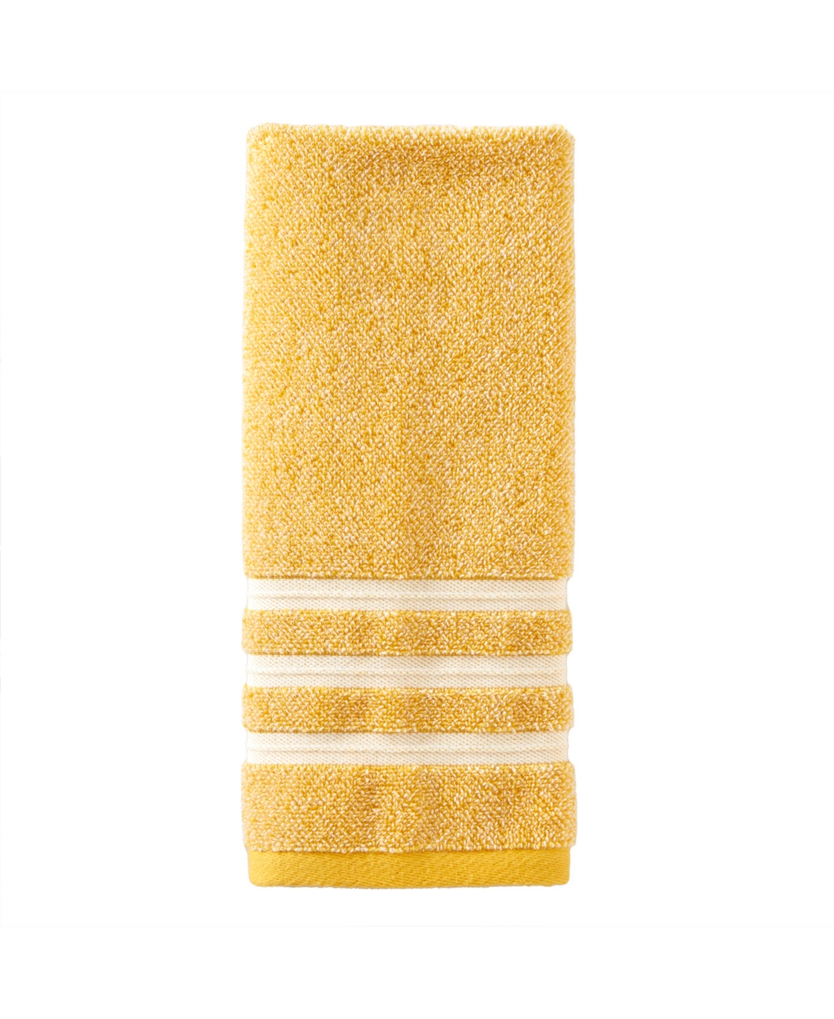 Skl Home Mid Century Solid Cotton 2 Piece Hand Towel Set, 26" X 16" In Yellow