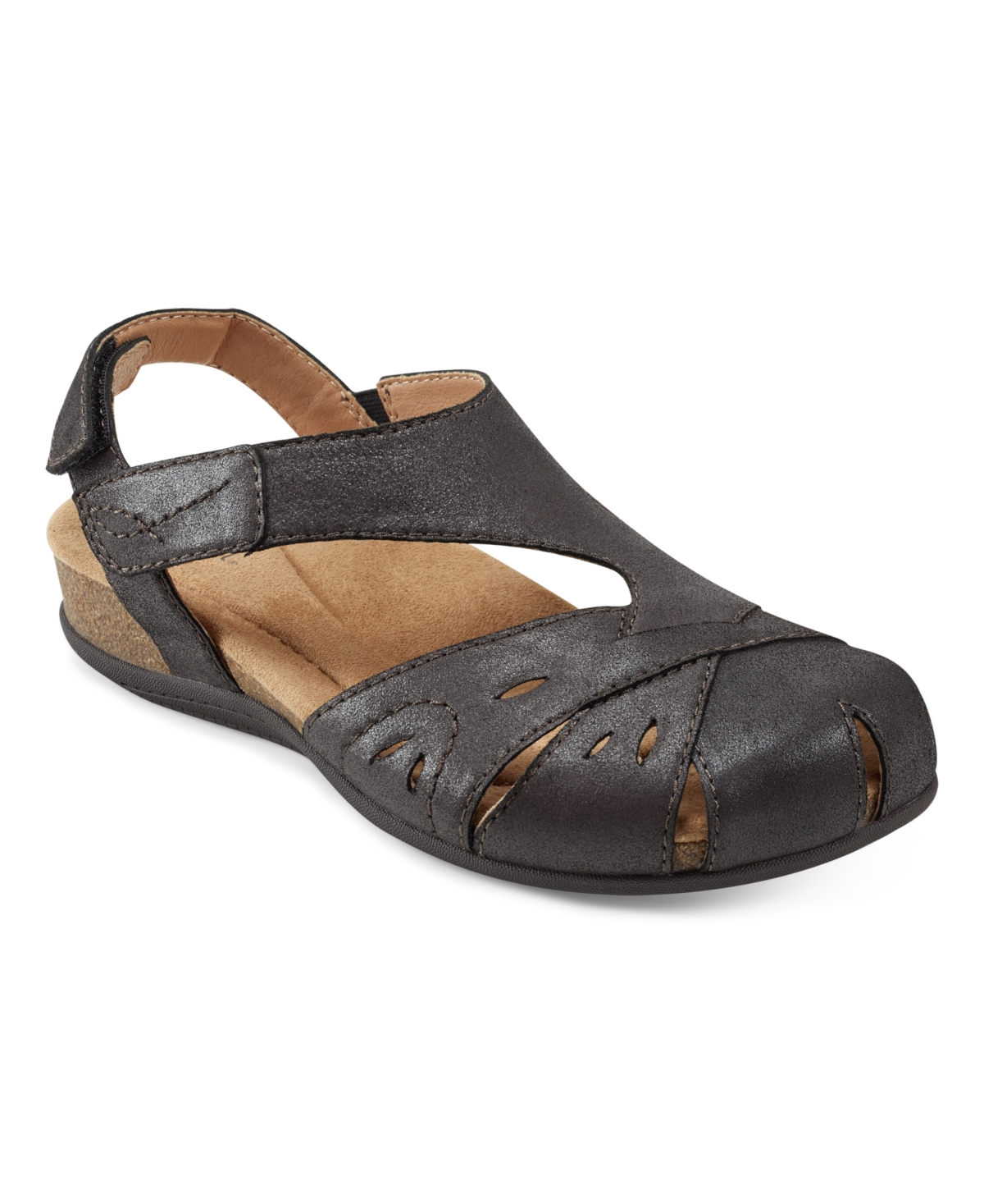 EARTH WOMEN'S BIRDINE CUTOUT FLAT SLINGBACK SANDALS 