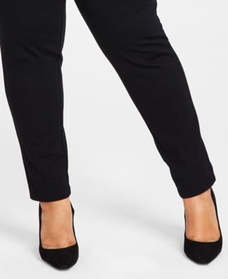 Plus Size Skinny Pull-On Ponte Pants, Created for Macy's