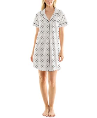 Roudelain - Women's Printed Notched-Collar Sleepshirt