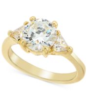 Statement Ring in Yellow Gold Filled with Cubic Zirconia Gemtones – My  Jewelry Spot