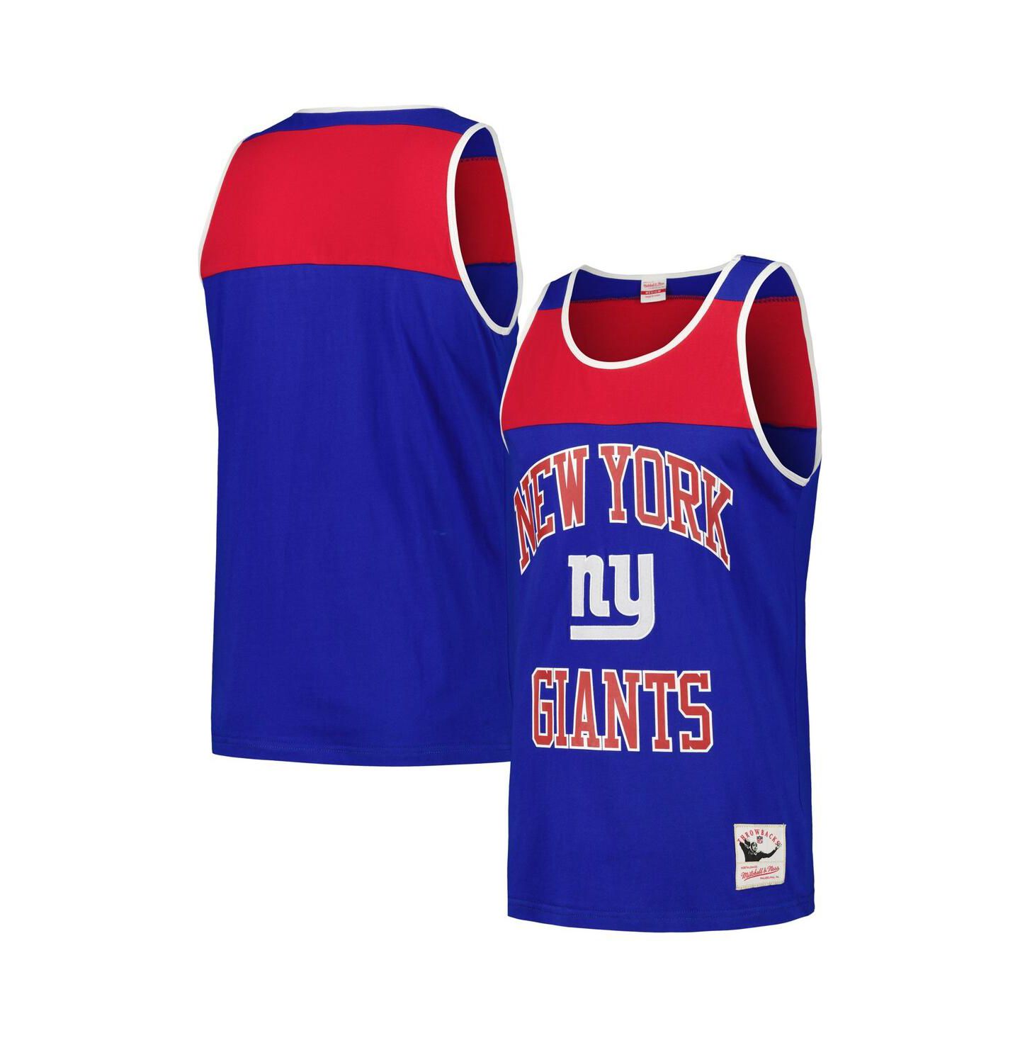 Мужской топ Mitchell & Ness Royal, Red New York Giants Heritage Colorblock — фото 1