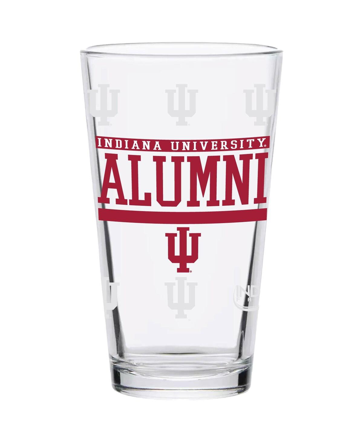 Indigo Falls Indiana Hoosiers 16 oz Repeat Alumni Pint Glass In Clear