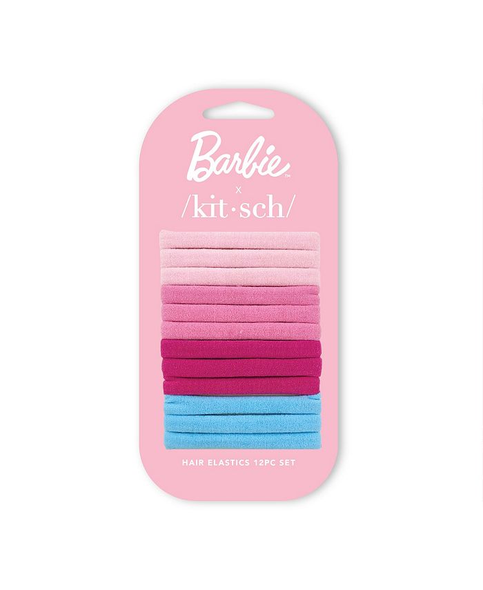Kitsch x Barbie Nylon Elastic Hair Ties, 12Piece Macy's