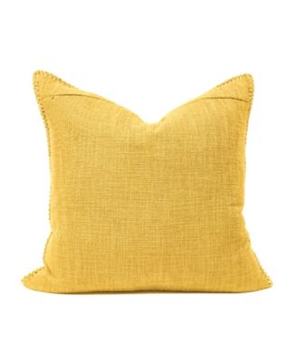 Wendy Button Whip Stitch Decorative Pillow, 20" x 20"