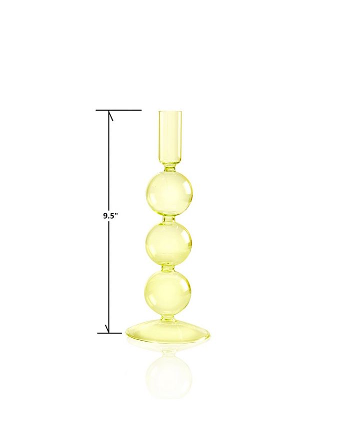 Qualia Glass Aurora Glass 3 Piece 9.5", 11", 12" Tall Assorted Color