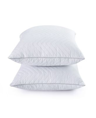 Unikome Wave Quilted Down Feather 2 Pack Insert Pillows In White