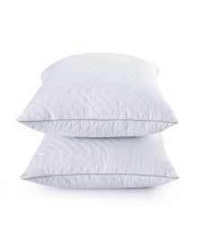 UNIKOME 2-Pack Feather & Down Pillow Inserts, 26X26 Euro Square
