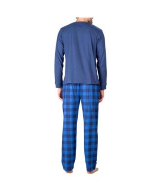 Sleep Hero Men's Henley Neck Knit Pajama Set