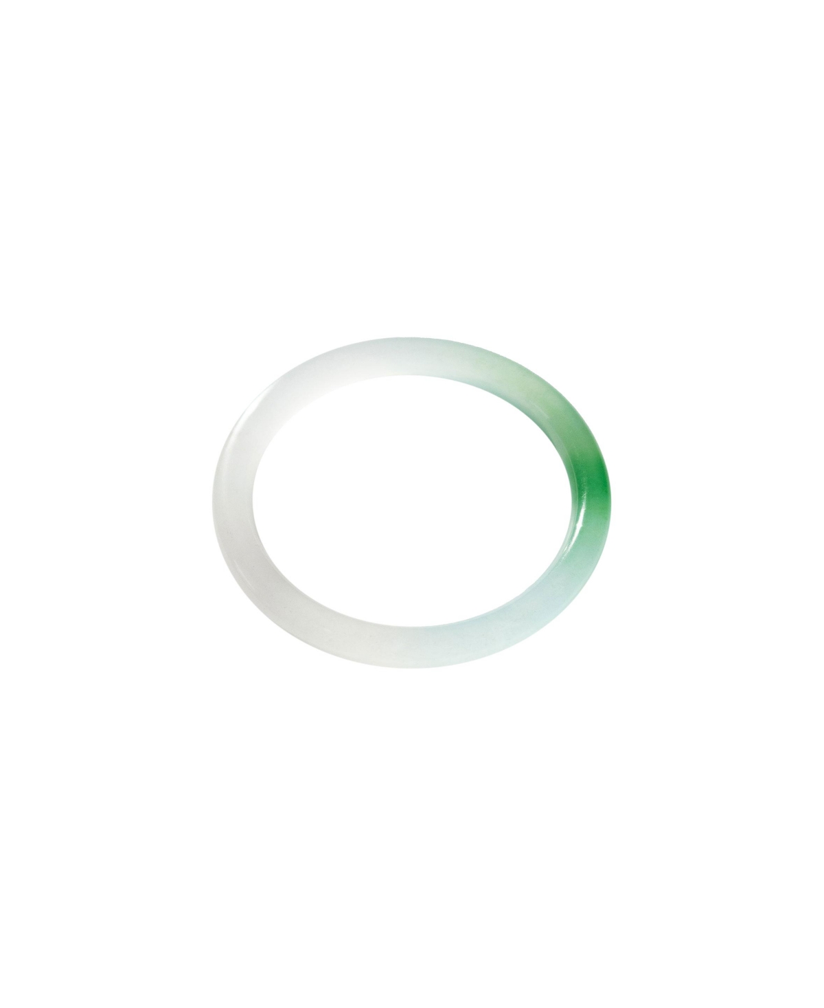 Koi &#x2014; Mottled round jade stone bangle - Light/pastel green