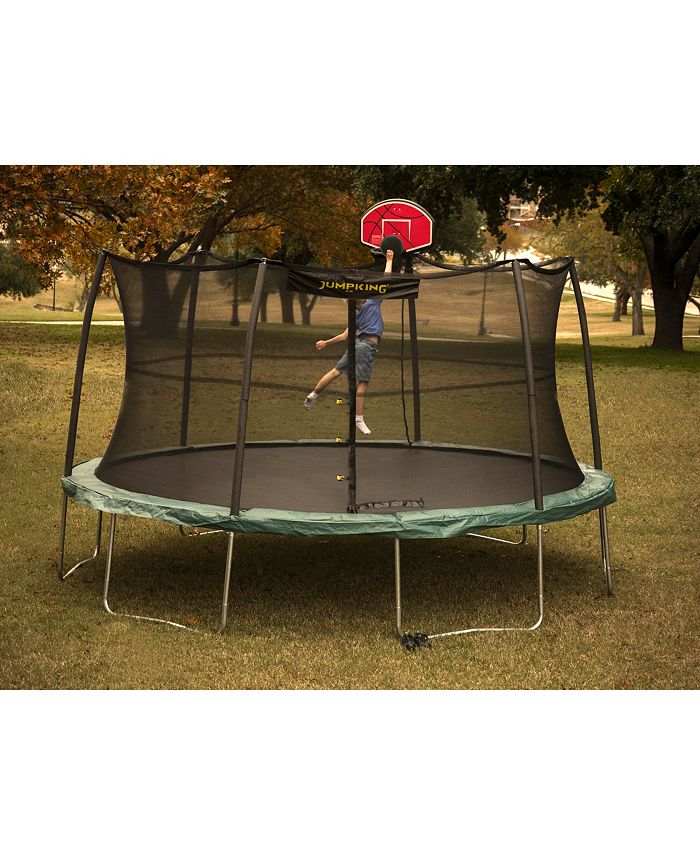 JumpKing Trampoline Basketball Hoop with UBolt Attachment and Ball
