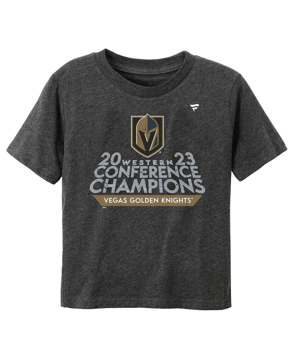 Shop Fanatics Toddler Boys And Girls  Heather Charcoal Vegas Golden Knights 2023 Western Conference Champi