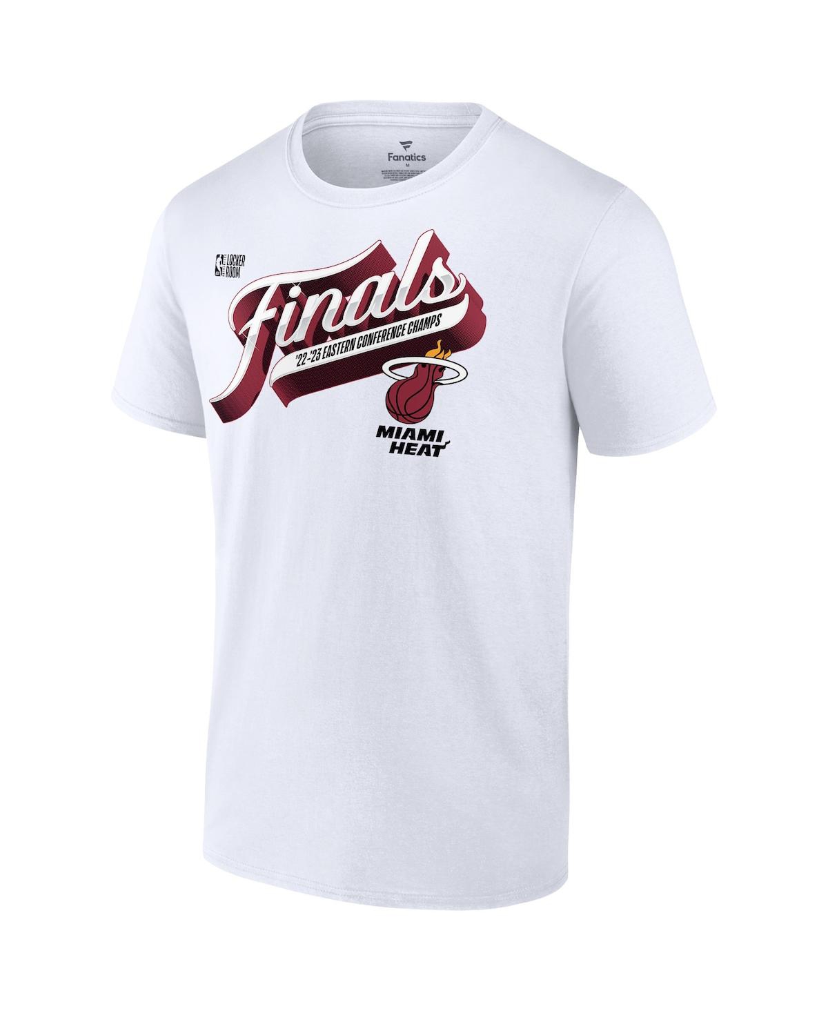 Men's FanaticsMiami Heat 2023 Eastern Conference Champions Locker Room Big and Tall T-shirt - White